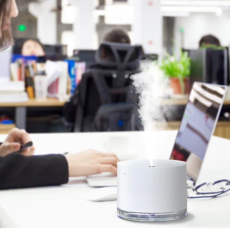 Humidificador de aire portátil inalámbrico, humidificador eléctrico recargable por Usb de 2000mAh, máquina de niebla, lámpara nocturna para el hogar