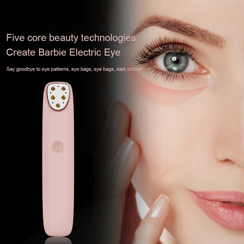 Electric Eye Massager Pen Dark Circle Facials Vibration Thin Face Anti Bag Pouch & Wrinkle Radio Frequency Beauty Tool 5 colors