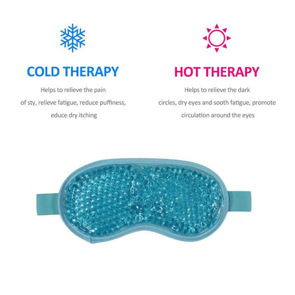 Reusable Pvc Gel Beads Eye Mask Flexible Soothing Relaxing Sleeping Mask Ice Goggles For Hot Cold Therapy