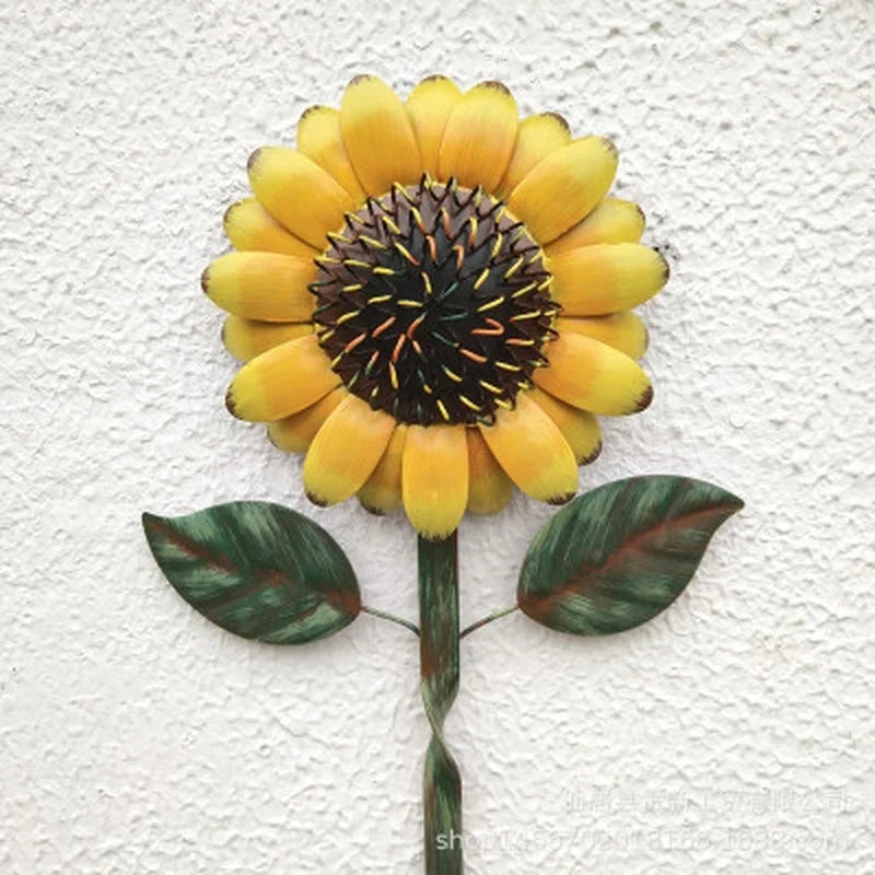 Iron Sunflower Door Hanging Craft Retro Wall Art Hanging Hook Garden Home Decor