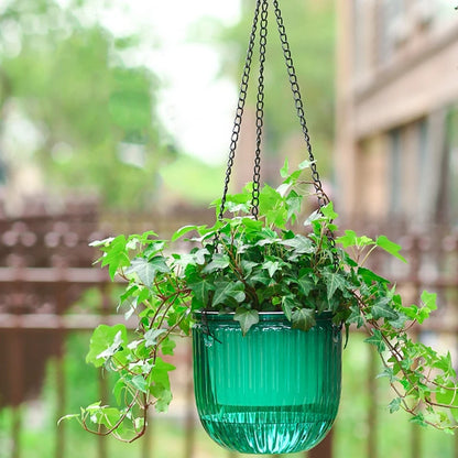 Transparent Hanging Flowerpot Plant Vases Indoor Self-Watering Wall Hanging Flower Basket Home Balcony Decor Outdoor Balconies