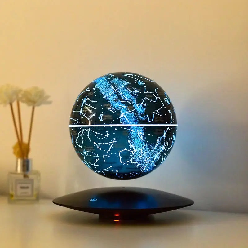 Levitating Lamp Magnetic Levitation Globe LED Earth Floating Rotating Globe Bedside Novelty Christmas Gifts  Galactic starry sky