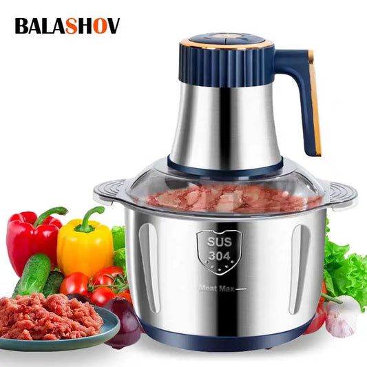 Electric Meat Grinders 5L Food Crusher Stainless Steel Multifunctional Vegetable Slicer Processor Chopper Kitchen Appliances