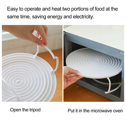 Steam Holder Microwave Tray Multi-layer Stacked Anti-deformed Easy to Clean Cooking PP Foldable Design Home Supplies