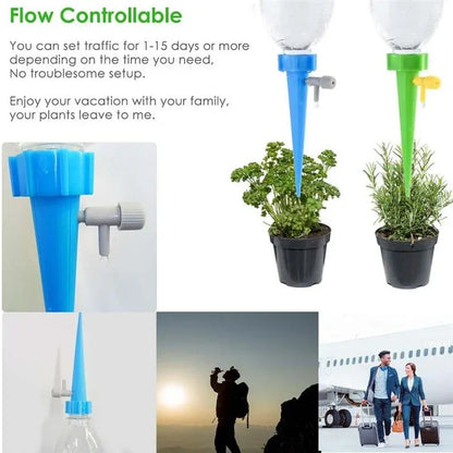 Self-Watering Kits Automatic Drip Irrigation System Kits Plant Watering Spike Device Greenhouse Adjustable Control Water Dripper