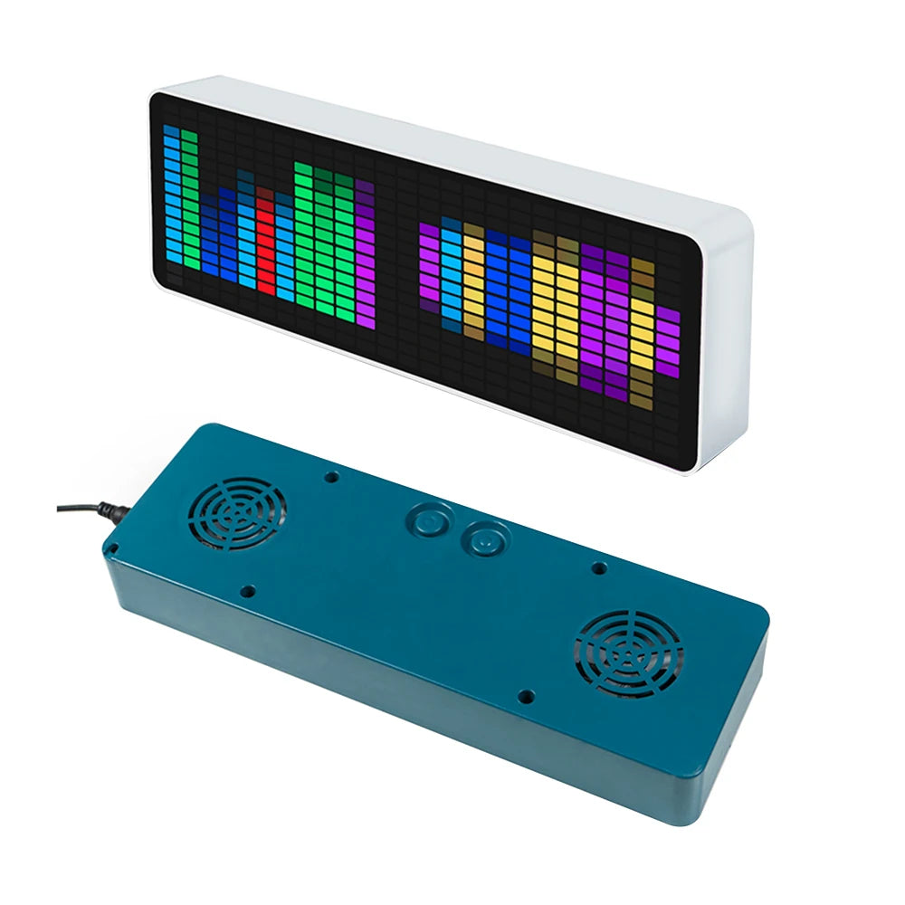 LED Music Spectrum Rhythm Display Voice Control Level Indicator Dazzling RGB Rhythm Pickup Kit Atmosphere Light Electronic Clock