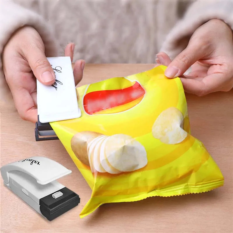 Scelleuse de sacs thermiques en plastique, Machine à sceller les emballages alimentaires, Clip de scellage Portable pour sacs de collation, accessoires de rangement de cuisine, Gadgets pour la maison