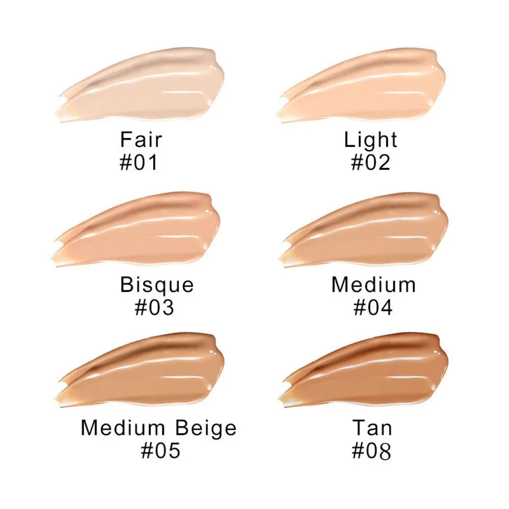 30ml Matte Liquid Foundation 6 Colors Oil Control Waterproof Full Coverage Facial Natural Concealer Base Makeup Cosmetics