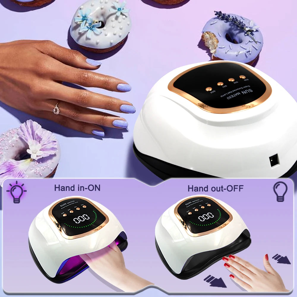 Powerful UV LED Nail Lamp for Nails Curing All Gel Polish with Large Screen  Professional Nail Equipment Manicure Drying Lamps