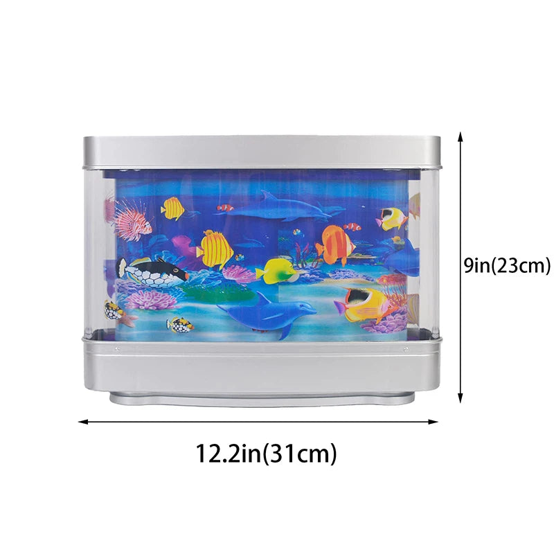 Ocean Aquarium Decorative Lamp Artificial Tropical Fish Tank Aquarium Lights Motion Lamp Night Light Virtual Moving Imitating