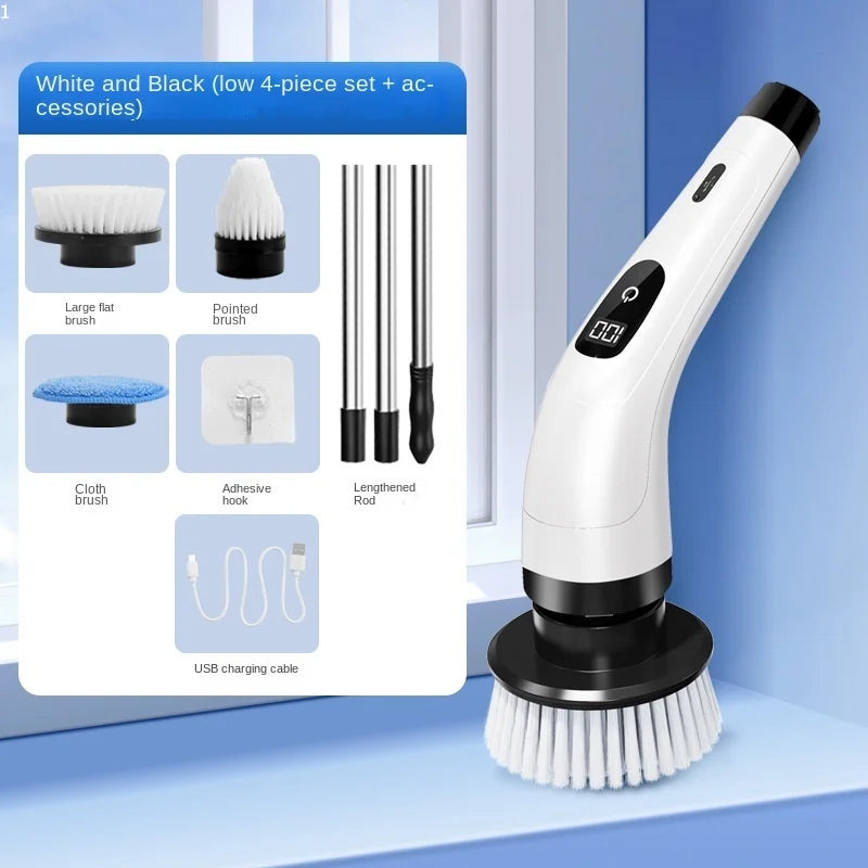 4 in 1 Multifunctional Electric Cleaning Brushextend and Retractable Wireless Waterproof Cleaning Tool  Kitchen Accessories