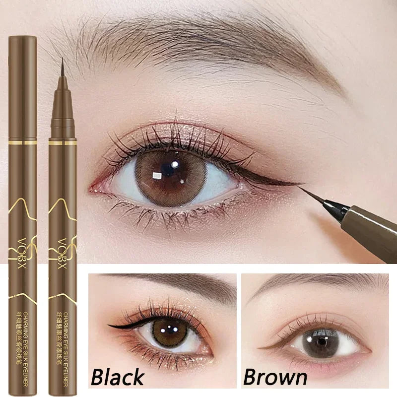 Brown Liquid Eyeliner Lasting Waterproof Sweatproof Eyeliner Lying Silkworm Pen Natural Eyes Makeup Women Beauty Cosmetics Cheap