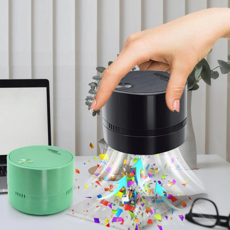 Aspirateur de bureau Portable, Mini collecteur de poussière de Table sans fil, outils de nettoyage de clavier, nettoyeur de bureau à main pour le bureau et la maison