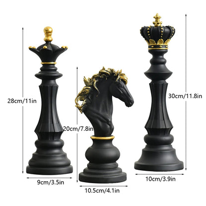 SAAKAR International échecs résine ornements décoratifs maison intérieur bureau Figurines roi reine chevalier Statue objets de Collection