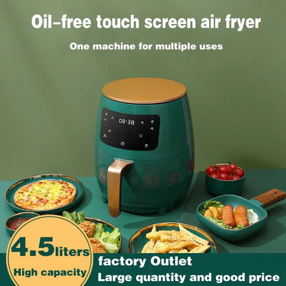 Friteuse à Air MicroData sans huile 4,5L 1400W friteuses à Air profondes intelligentes four 360 cuiseur à Circulation d'air chaud Smart Touch AirFryer