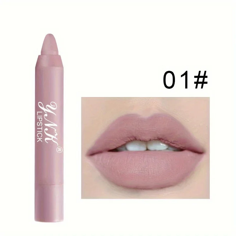 Nude Velvet Matte Lipstick Long Lasting Waterproof Rendering Non-stick Cup Makeup Lip Glaze Lips Liner Pencil Woman Cosmetics