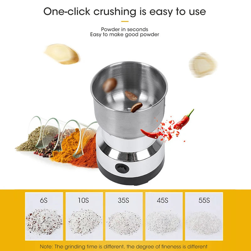 Mini Electric Grinder Household 300ml Ultrafine Baby Food Pulverizer Coffee Grinder Spice Pepper Grinder Grain Mill 2/4 Blades