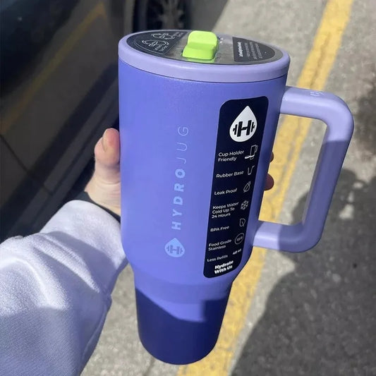 HydroJug Traveler Tumbler 32OZ/40OZ Straw Lid Stainless Steel Vacuum Insulated Car Mug Double Wall Thermal Iced Travel