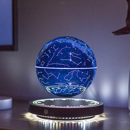 Levitating Lamp Magnetic Levitation Globe LED Earth Floating Rotating Globe Bedside Novelty Christmas Gifts  Galactic starry sky