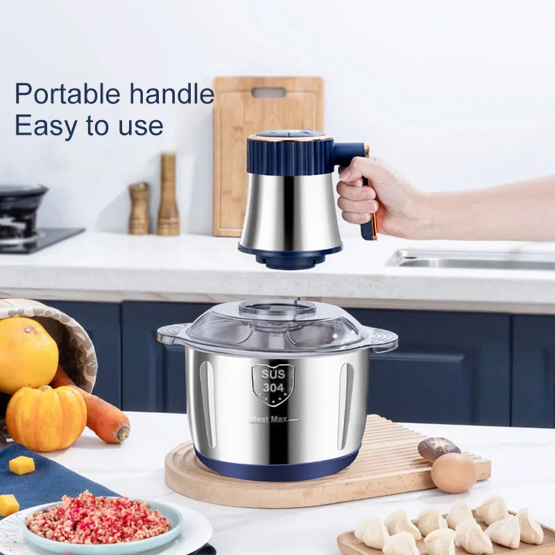 Electric Meat Grinders 5L Food Crusher Stainless Steel Multifunctional Vegetable Slicer Processor Chopper Kitchen Appliances