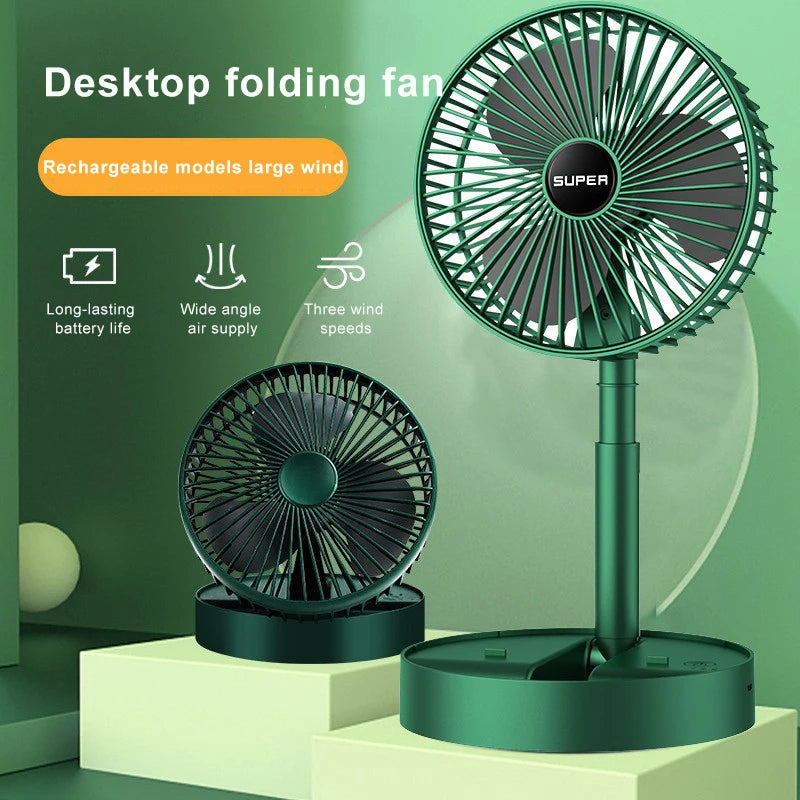 New Kipas Mini Adjustable Mini Fan Kipas Small Cooling Handy Desk Home Office Table Battery USB Rechargeable Portable