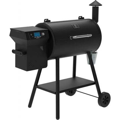 ZPG 550B2 2024 Upgrade Wood Pellet Smoker, 8 in 1 BBQ Grill with Latest PID Technology LCD Controller, Auto Temperature Control