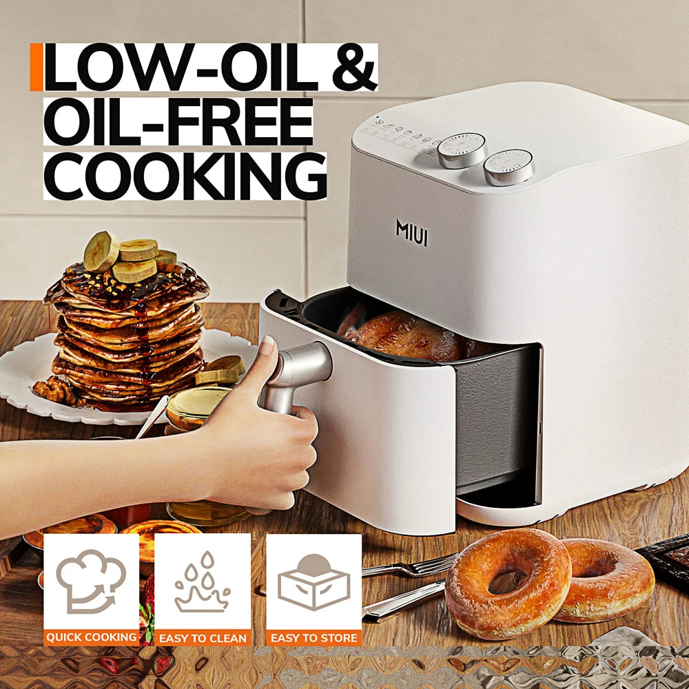 MIUI 3.5L Air Fryer without Oil for Home Cooking,Mechanical Electric Fryer,Oil-free Baking,Fries/Whole Chicken,Classical