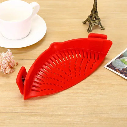 Silicone Pan Pot Strainer Pot Strainer Pan Drainer Pasta Spaghetti Practical Draining Tool For Home Kitchen Easy Draining