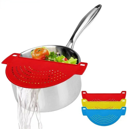 Silicone Pan Pot Strainer Pot Strainer Pan Drainer Pasta Spaghetti Practical Draining Tool For Home Kitchen Easy Draining