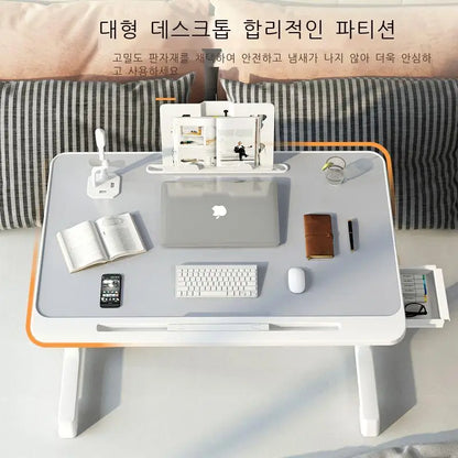 Laptop Bed Tray Table, Adjustable Laptop Bed Table,Portable Standing Desk with Storage Drawer,Foldable Lap Tablet Table for Sofa