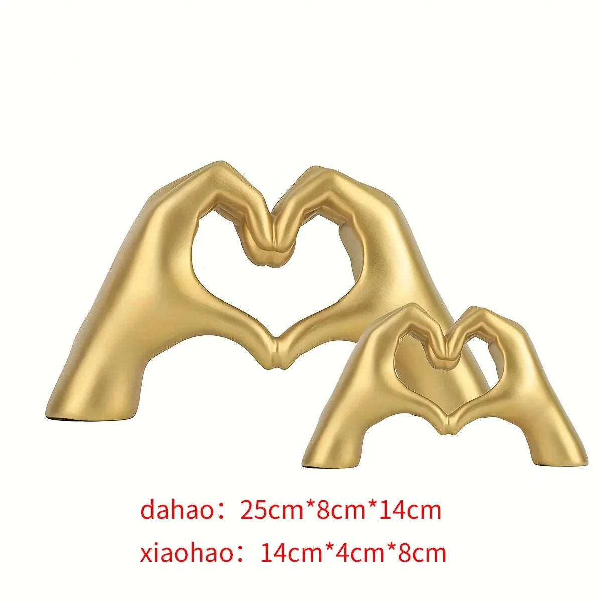 1pc Gesture Decoration, Heart Finger Statue Modern Art Sculpture Personalized Home Decor