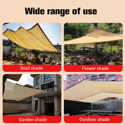 Outdoor Garden Sunshade Net Pergola Canopy Swimming Pool Awning Net Sun Protection Car Canvas Shading Net Summer Sunscreen Cover