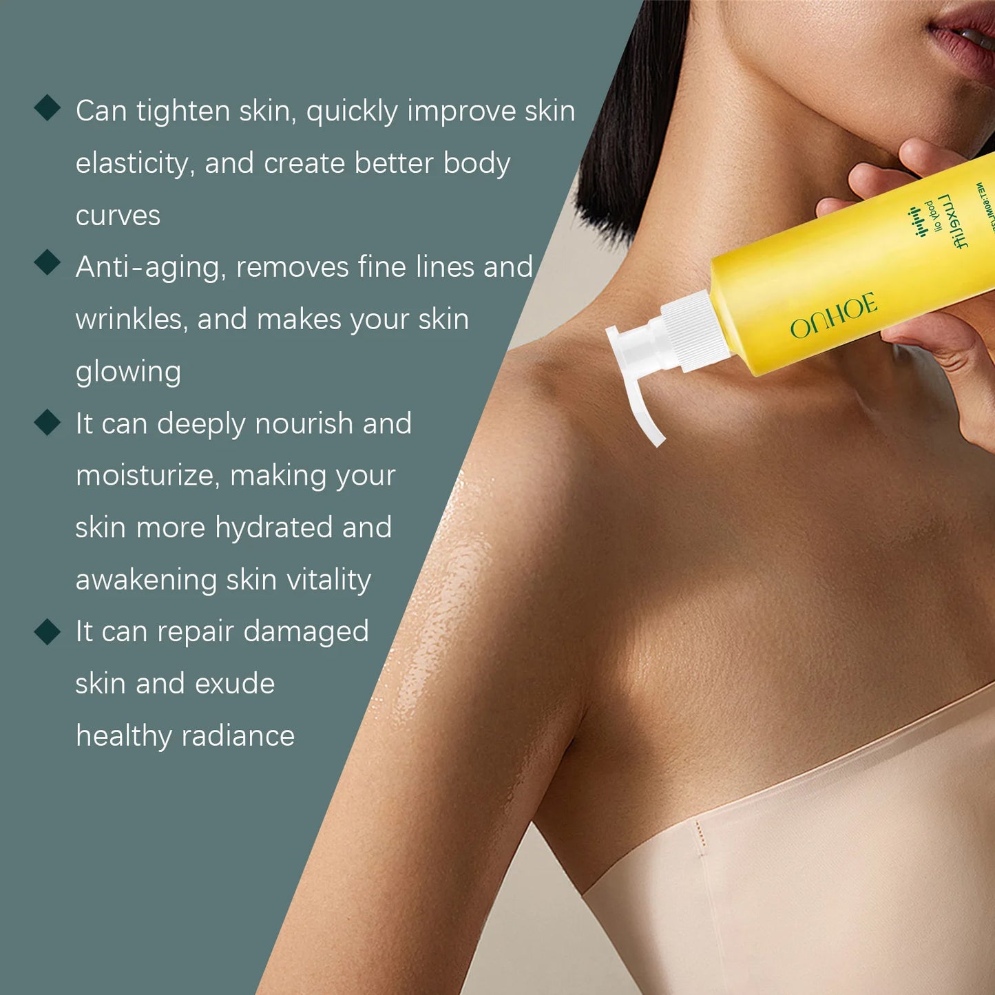 Lifting Body Oil Anti-Cellulite Tightening Firming Stomach Thigh Arm Prevent Sagging Nourishing Hydrating Massage Essential Oil