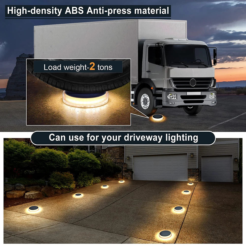 24LEDs Solar Garden Light Outdoor Solar Lighting Solar Deck Light Step Light Stair Light Waterproof Lawn Lamps Underground Light