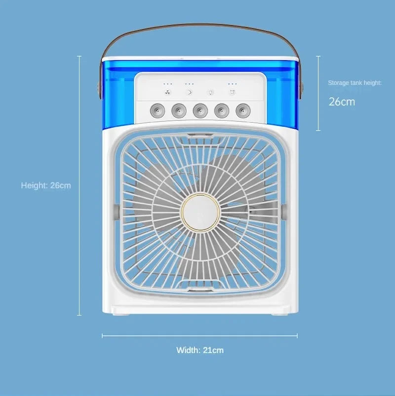 Portable Humidifier  Fan AIr Conditioner Household Small Air Cooler Hydrocooling Portable Air Adjustment For Office 3 Speed Fan