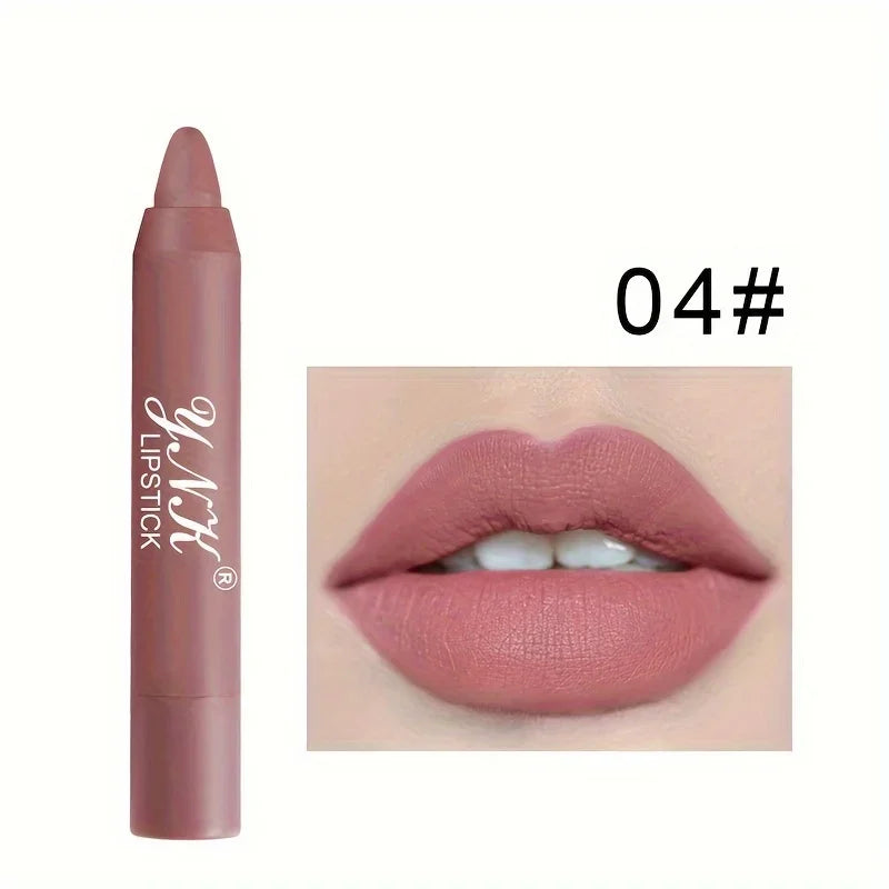 Nude Velvet Matte Lipstick Long Lasting Waterproof Rendering Non-stick Cup Makeup Lip Glaze Lips Liner Pencil Woman Cosmetics