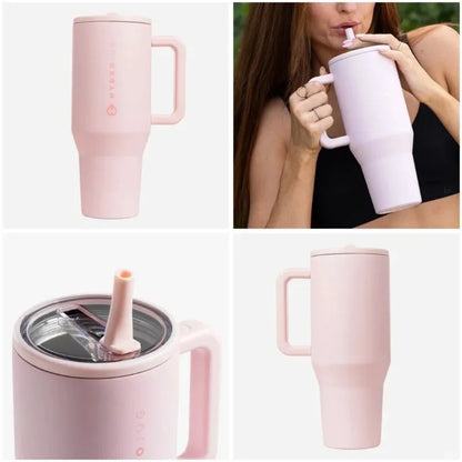 HydroJug Traveler Tumbler 32OZ/40OZ Straw Lid Stainless Steel Vacuum Insulated Car Mug Double Wall Thermal Iced Travel