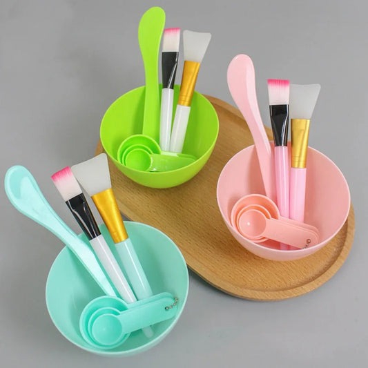 7pcs Facial Brush Mask Bowl Spoon Set Mask Brush Bar DIY Beauty Tools Mixing Tools Skin Care Makeup Supplies Woman Facial Tools