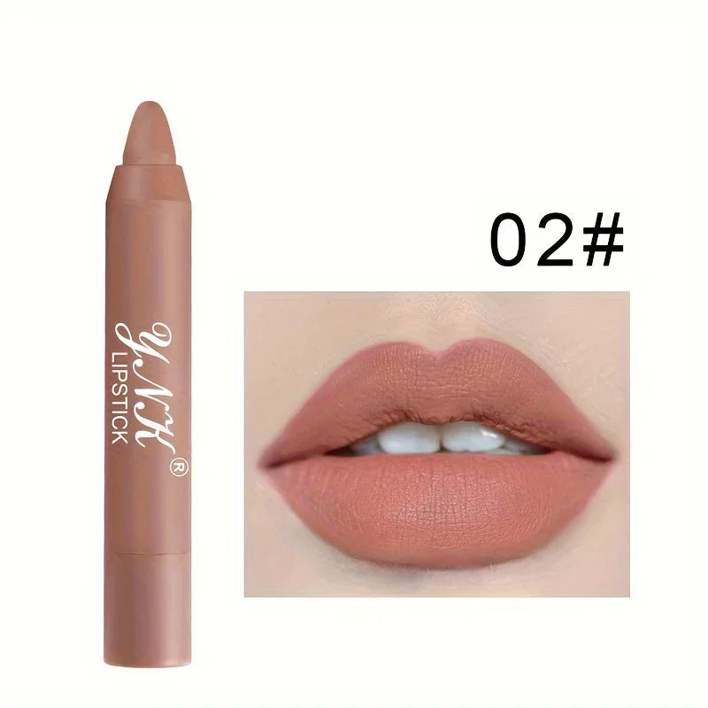 Nude Velvet Matte Lipstick Long Lasting Waterproof Rendering Non-stick Cup Makeup Lip Glaze Lips Liner Pencil Woman Cosmetics