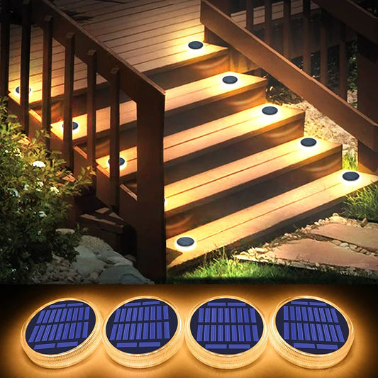 24LEDs Solar Garden Light Outdoor Solar Lighting Solar Deck Light Step Light Stair Light Waterproof Lawn Lamps Underground Light