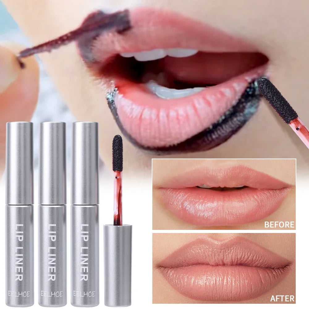 Waterproof Lip Liner Peel Off Tattoo Lipgloss Waterproof Long Lasting Matte Lip Tint Brown Contour Tear-off Lips Stain Cosmetic