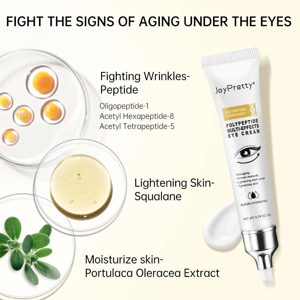 JoyPretty Peptide Anti Dark Circles Eye Cream Eye Bags Wrinkle Removal Lifting Fine Lines Serum Eye Skin Care Beauty Cosmetics