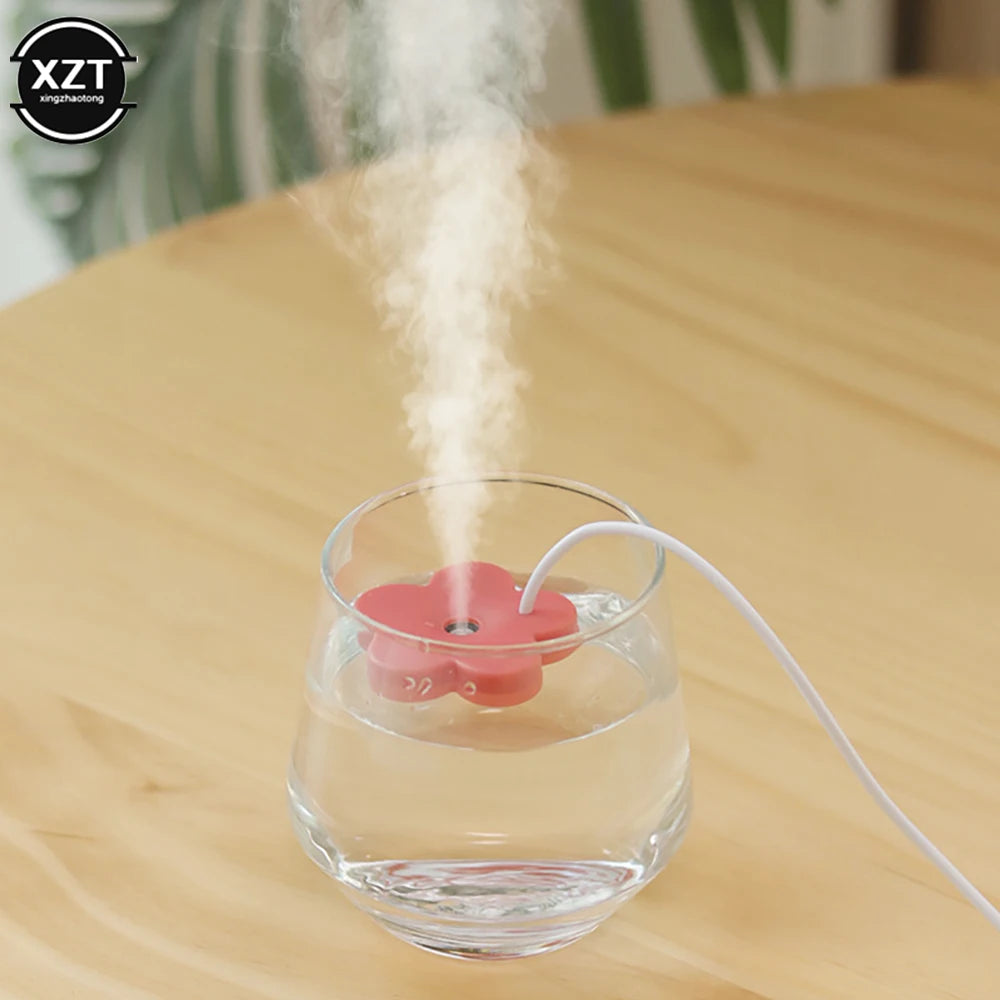 Humidificador creativo de flores pequeñas, difusores portátiles ultrasónicos de aromaterapia para purificador de plantas domésticas