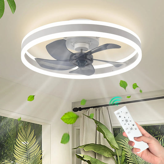 Smart Remote Control Ceiling Fan with LED Lighting Ceiling Fan with Lights Remote Control Ceiling Light for Living Room