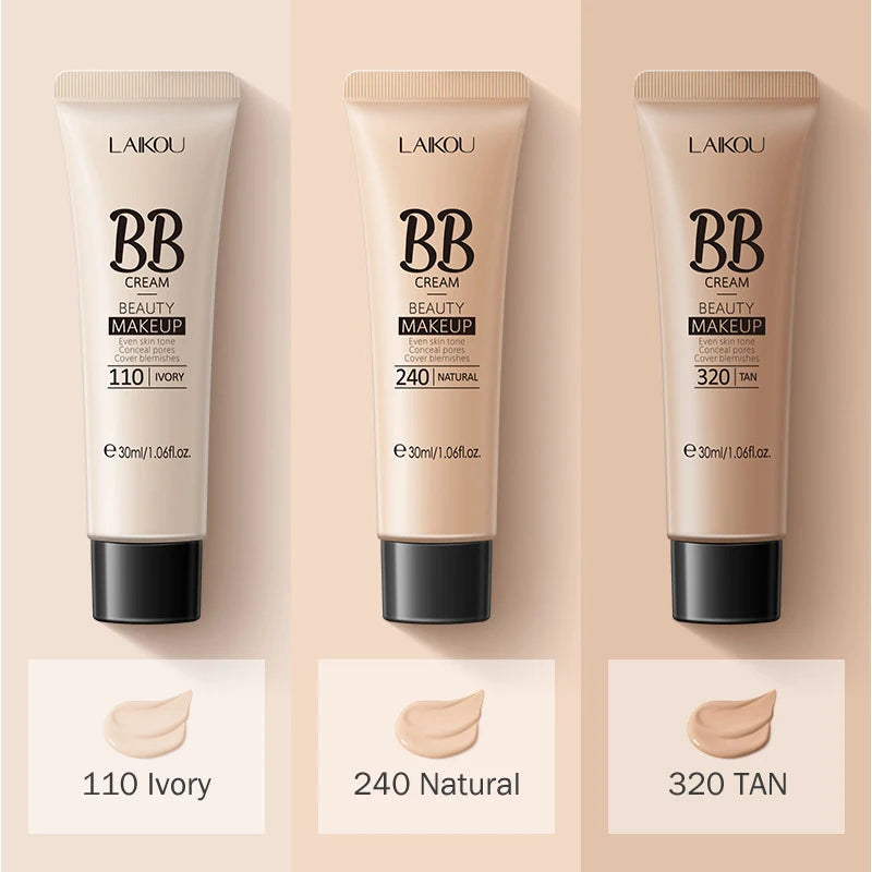 3 Colors BB Cream Long Lasting Liquid Foundation Waterproof Cover Acne Spot Natural Face Base Makeup Matte Concealer Cosmetic