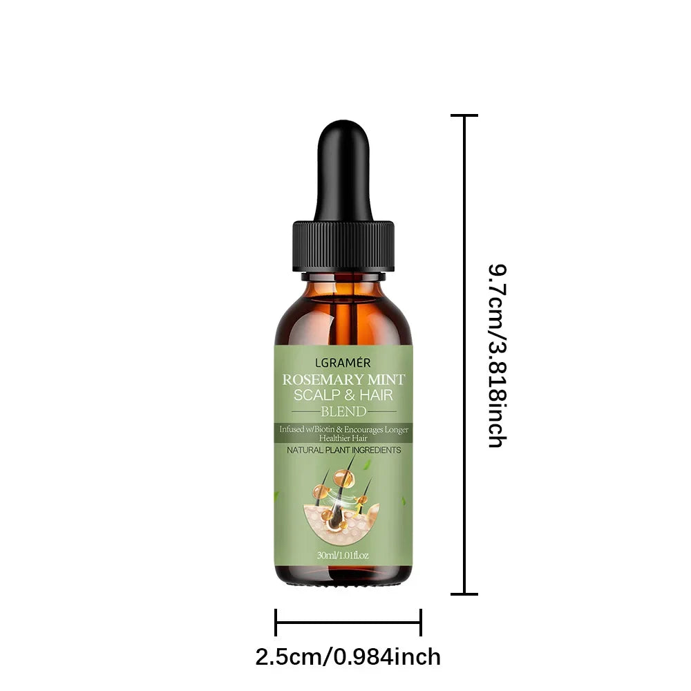 LGRAMER Rosemary Hair Essential Oil Deeply Nourishes The Scalp, An Organic Essential Oil That Maintains and Enhances Hair