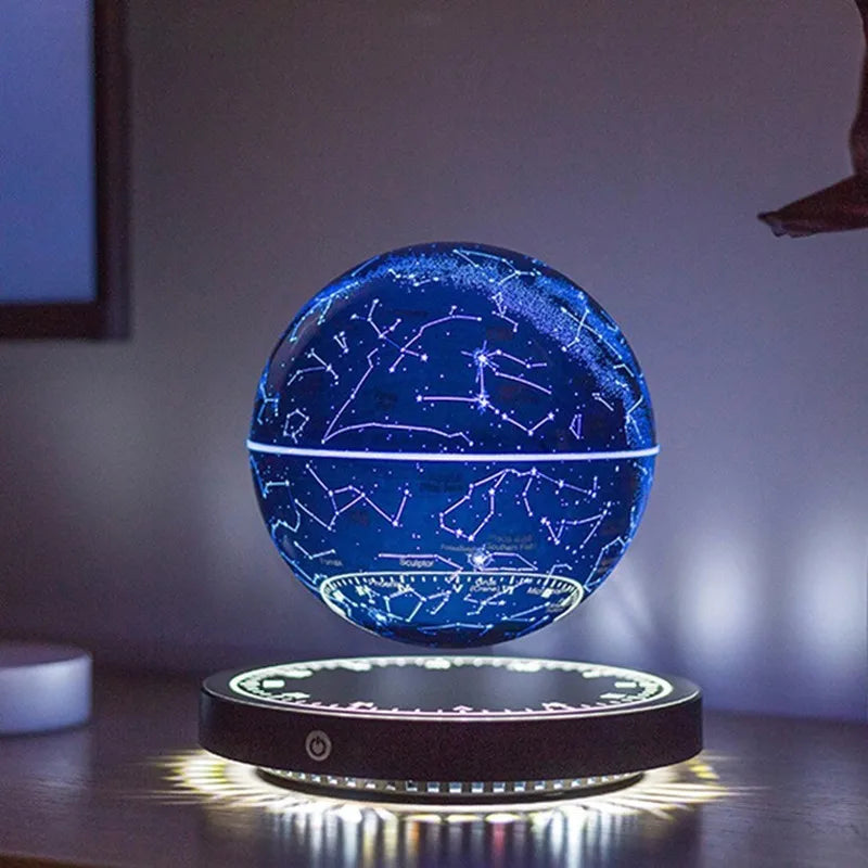 Levitating Lamp Magnetic Levitation Globe LED Earth Floating Rotating Globe Bedside Novelty Christmas Gifts  Galactic starry sky