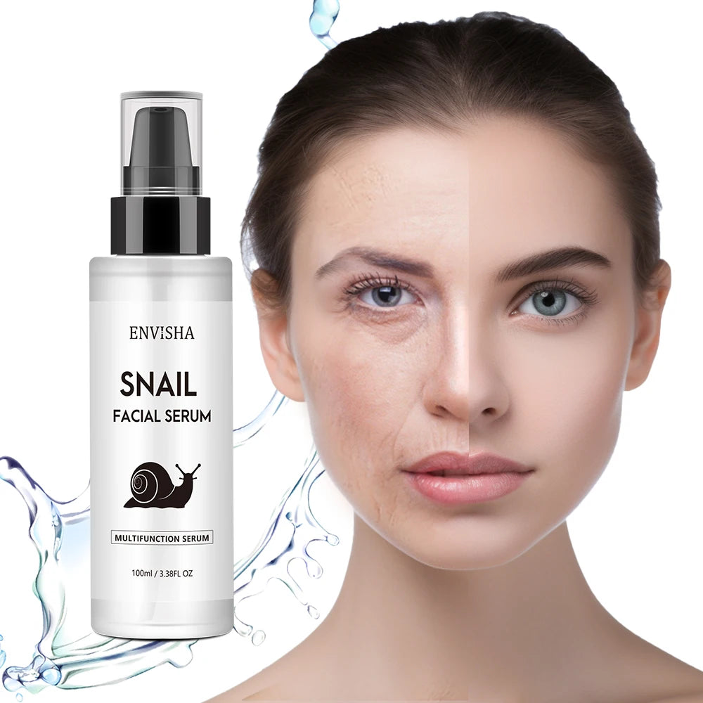 ENVISHA Snail Collagen Face Serum Facial Firming Skin Care Anti-aging Wrinkle Moisturizing Whitening Beauty Health Shrink Pores