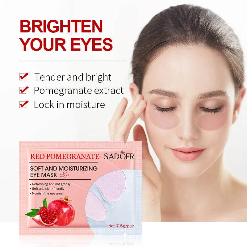 100Pcs=50Pairs Crystal Collagen Eye Mask Moisturizing Anti Dark Circles Firming Sakura Eye Patches Skin Care for Eyes