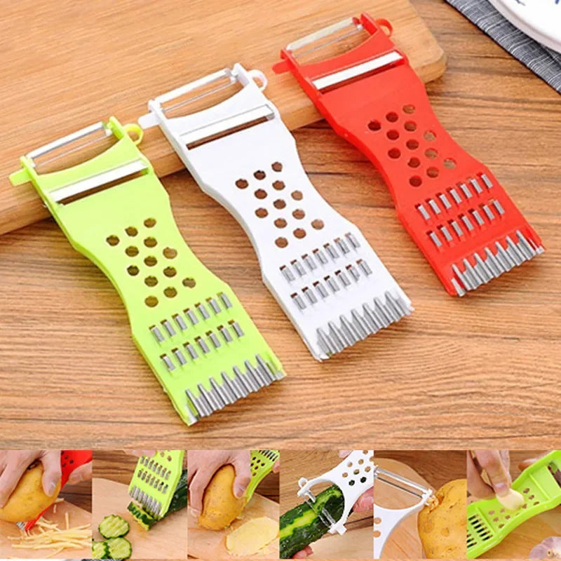 Gadgets de cuisine multifonctions pour la maison, éplucheur de fruits et légumes, coupe-Julienne, outil éplucheur de carottes et de concombres, roulant